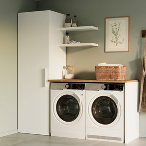Ensemble accessoires de rangement CICERO 60 cm blanc avec tiroir étagères et tringle