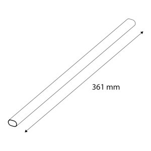 2 barres de penderie CICERO acier chromé 36 cm avec supports zinc