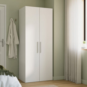 Ensemble accessoires de rangement CICERO 80 cm blanc mat 3 étagères 2 tiroirs