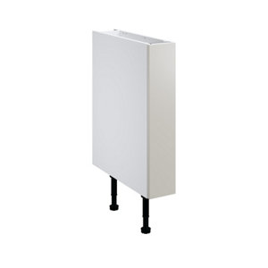 Meuble bas "Dorice" beige mat l.15 x h.72 x p.57 cm 1 porte coulissante