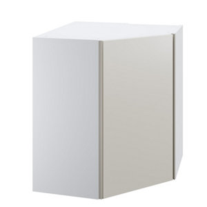 Meuble d'angle haut "Dorice" beige mat l.63 x h.72 x p.32 cm 1 porte