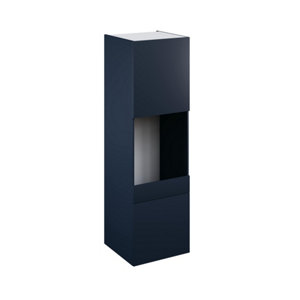 Colonne four "Dorice" bleu mat l.60 x h.201 x p.57 cm + 2 portes + 1 tiroir