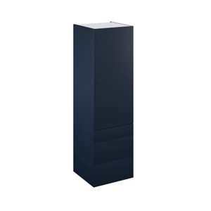Colonne "Dorice" bleu mat l.60 x h.201 x p.60 cm 1 porte + 1 tiroir + 2 casseroliers