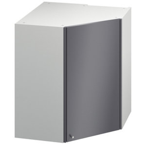 Meuble d'angle haut "Dorice" anthracite mat l.63 x h.72 x p.32 cm 1 porte