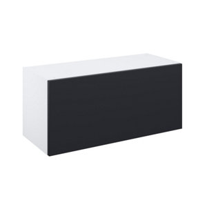 Meuble haut "Dorice" anthracite mat l.80 x h.36 x p.32 cm 2 portes relevantes