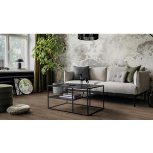 Sol stratifié HDF chanfreinée effet bois naturel AC4 TARTUFO - L.138,2 x l.19,3 x Ep.0,8+0,2 cm