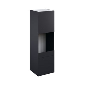 Colonne four "Dorice" anthracite mat l.60 x h.201 x p.57 cm + 2 portes + 1 tiroir
