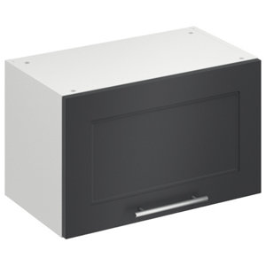 Meuble haut "Florie" anthracite mat l.80 x h.36 x p.32 cm 1 porte relevable