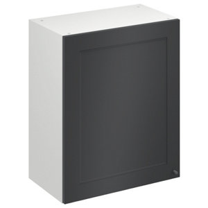 Meuble haut "Florie"anthracite mat l.60 x h.72 x p.32 cm 1 porte