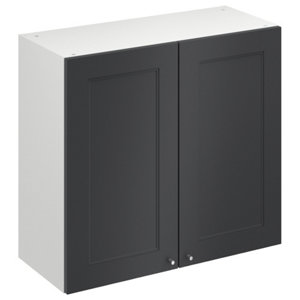 Meuble haut "Florie"anthracite mat l.80 x h.72 x p.32 cm 2 portes