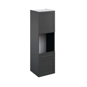 Colonne four "Florie" anthracite mat l.60 x h.201 x p.57 cm + 2 portes et 1 tiroir