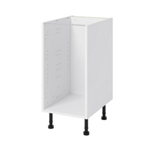 Meuble bas HELINE noir mat l.40 x h.72 x p.57 cm 2 casseroliers + 1 tiroir intérieur haut