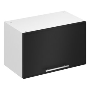 Meuble haut "Heline"noir mat l.60 x h.36 x p.32 cm 1 porte relevable