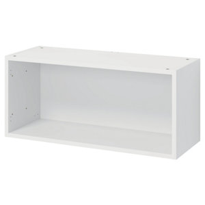 Meuble haut "Heline"noir mat l.80 x h.36 x p.32 cm 1 porte relevable