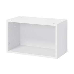 Meuble haut "Heline" noir mat l.60 x h.36 x p.32 cm 2 portes relevantes