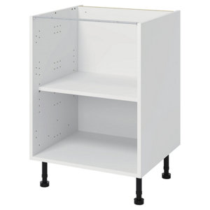 Meuble bas "Heline"noir mat l.60 x h.72 x p.57 cm 1 tiroir + 2 casseroliers