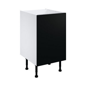 Meuble bas "Heline" noir mat l.50 x h.72 x p.57 cm 1 porte