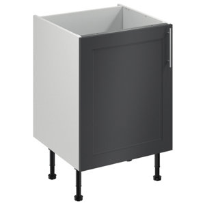 Meuble bas "Florie" anthracite mat l.60 x h.72 x p.57 cm 1 porte