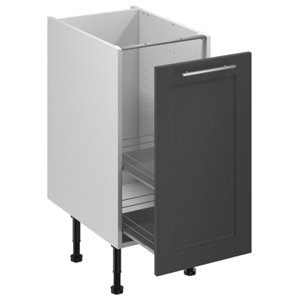 Meuble bas "Florie" anthracite mat l.40 x h.72 x p.57 cm 1 porte coulissante