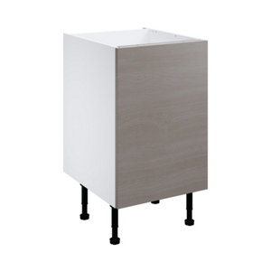 Meuble bas "Basilie" chêne gris l.50 x h.72 x p.57 cm 1 porte