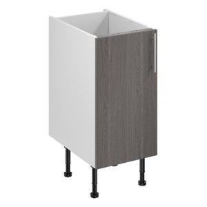 Meuble bas "Basilie" imitation chêne gris l.40 x h.72 x p.57 cm 1 porte