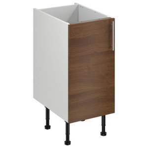 Meuble bas "Basilie" imitation chêne fumé l.40 x h.72 x p.57 cm 1 porte