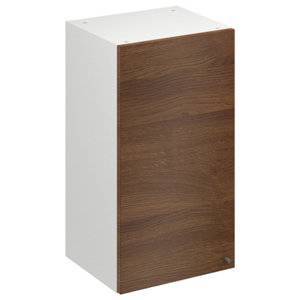 Meuble haut "Basilie" imitation chêne fumé l.40 x h.72 x p.32 cm 1 porte