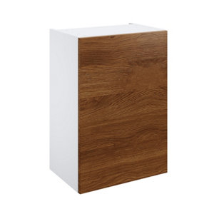 Meuble haut "Basilie" chêne fumé l.50 x h.72 x p.32 cm 1 porte