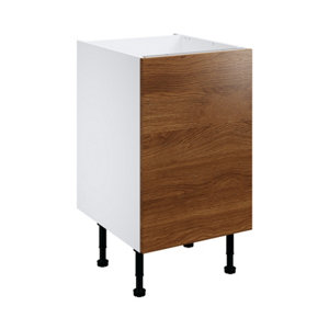 Meuble bas "Basilie" chêne fumé l.50 x h.72 x p.57 cm 1 porte