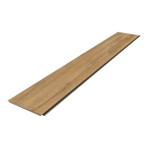 Sol stratifié marron effet bois brut mat AC4 à clipser L. 128,8 cm x l. 19,5 cm x Ép. 7 mm