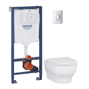 Ensemble WC suspendu CALICIA avec bâti-support