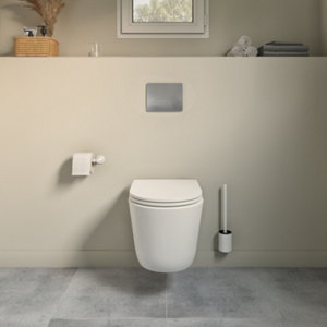 Pack WC suspendu Zagar - Loria - réservoir mécanique 3/6L - cuvette sans rebord et chasse d'eau vortex