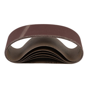 Assortiment de 6 bandes abrasives 76 x 533 mm grains 40 à 120