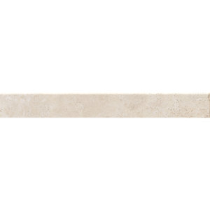 Plinthe carrelage intérieur grès cérame émaillé beige effet pierre EMILIE 7,5 x 62 cm