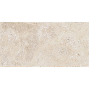Carrelage sol et mur intérieur grès cérame émaillé beige effet pierre EMILIE 31 x 62 cm