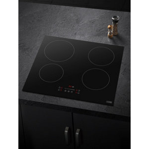 Plaque induction 4 zones et four noir intégrable 66 l