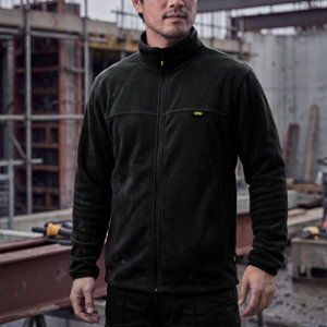 Veste polaire zippée col cheminée - taille XL noir