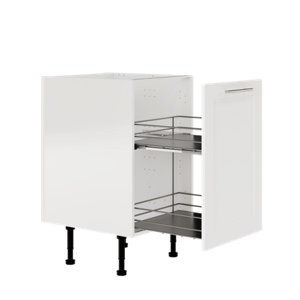 Meuble de rangement bas 50 cm blanc mat FLORIE
