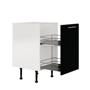 Meuble de rangement bas 50 cm noir mat HELINE