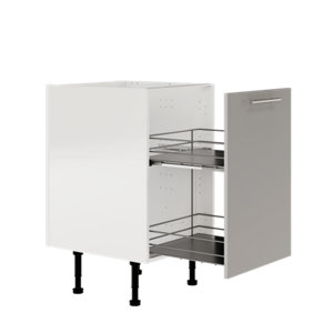 Meuble de rangement bas 50 cm gris mat ADELE