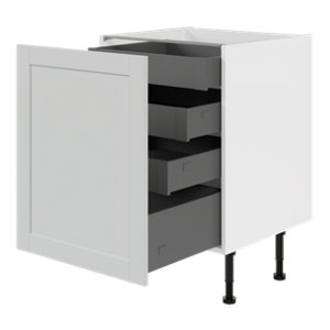 Meuble bas de cuisine ACASUS gris mat - L.60 x H.87 x P.57 cm