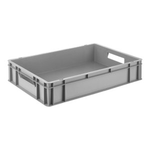 Bac de rangement empilable 24 litres gris H.12 x L.40 x P.60 cm