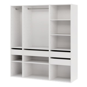 Ensemble de rangement modulable CICERO blanc mat 3 caissons avec tiroirs
