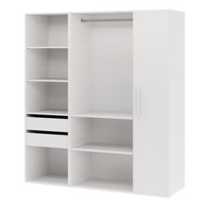 Ensemble de rangement modulable CICERO blanc mat 3 caissons avec tiroirs
