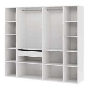 Ensemble de rangement modulable CICERO blanc mat 4 caissons avec tiroirs