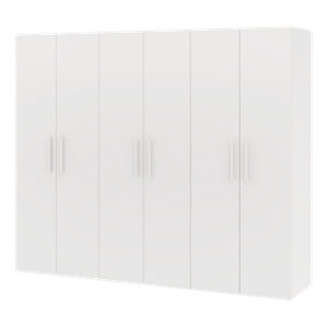 Ensemble de rangement modulable CICERO blanc mat 4 caissons avec portes et tiroirs
