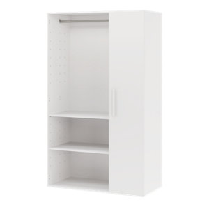 Ensemble de rangement modulable CICERO blanc mat 2 caissons avec portes et tiroirs