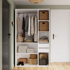  Dressing CICERO blanc 2 caissons - H. 200 x L. 120 x P. 55 cm