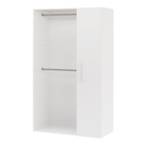 Ensemble de rangement modulable CICERO blanc mat 2 caissons avec portes et tiroirs