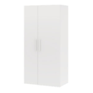 Ensemble de rangement modulable CICERO blanc mat 2 caissons avec portes et tiroirs